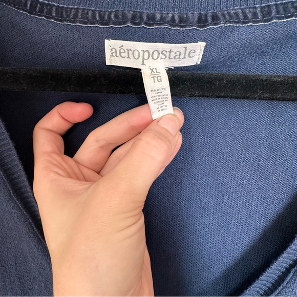 Y2K Aeropostale Navy Blue Cardigan - Picture 7 of 11